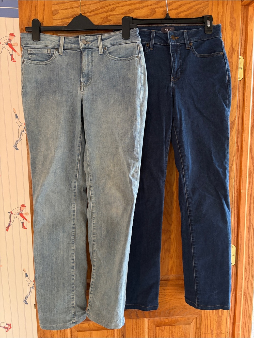 NYDJ High-Rise Marilyn Straight Frayed Hem Jeans in Cambridge Wash |10|